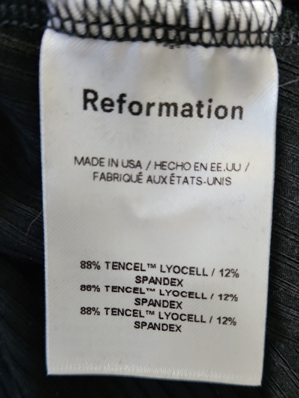 New Reformation Cosmo Maxi Knit Dress in Black Women's Size L - Picture 12 of 14